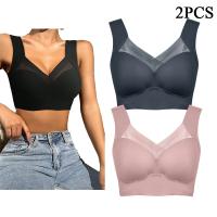 Ropa interior de 2 uds., sujetador sin costuras para mujer, Tops sexis de talla grande, ropa interior pequeña y cómoda sin anillo de acero - details 9