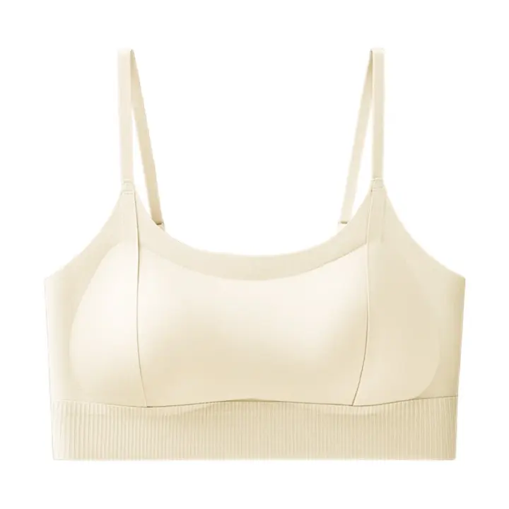 Sujetador de yoga con relleno, soporte para mujer, sin varillas, lencería fina, espalda en U, top corto, chaleco a prueba de golpes, almohadilla fija, sujetador sin costuras para fitness - 1