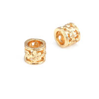 Gran Espaciador de Cilindro de Latón Dorado de 18K Accesorios para Hacer Pulseras - details 51
