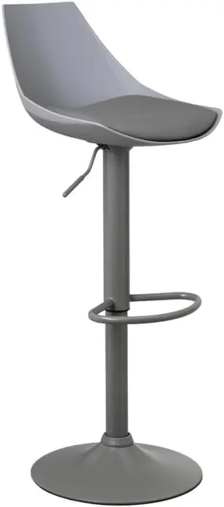 Taburetes de Cocina Giratorios en 360° Juego de Sillas de Bar Regulables en Altura de 83 a 104 cm con Resalto Material de Polipiel Estructura de Metal Blanco y Reposapiés Disponible en Dos Versiones Distintas - 1