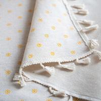 Funda rectangular integrada con borlas pequeñas con diseño floral, mantel americano, decoración del hogar - details 2