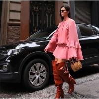 Vestidos elegantes lisos de encaje con múltiples unces, vestidos elegantes holgados con cuello de pico, batas de manga larga para mujer nueva, vestido de vacaciones para ir al trabajo de verano 2025 - details 13
