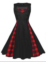 Vestido Retro Vintage de gran tamaño para mujer, Vestidos de fiesta de verano con estampado Rockabilly de los años 50 y 60, Vestidos tipo túnica, bata informal para mujer - details 10