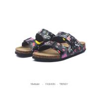 BIRKEN Zapatillas de corcho de verano con punta abierta, zapatos planos para hombre y mujer para ocio al aire libre, mismo estilo, hebilla de playa - details 23