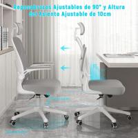 Silla de Oficina Ergonómica Ajustable Respirable, Ajustable, Giratoria de 360°, Reposabrazos Abatibles de 90°, Soporte Lumbar - details 7