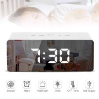Despertador LED digital, reloj digital de mesa con alarma de larga duración, monitor de temperatura, para decoración del hogar - details 0