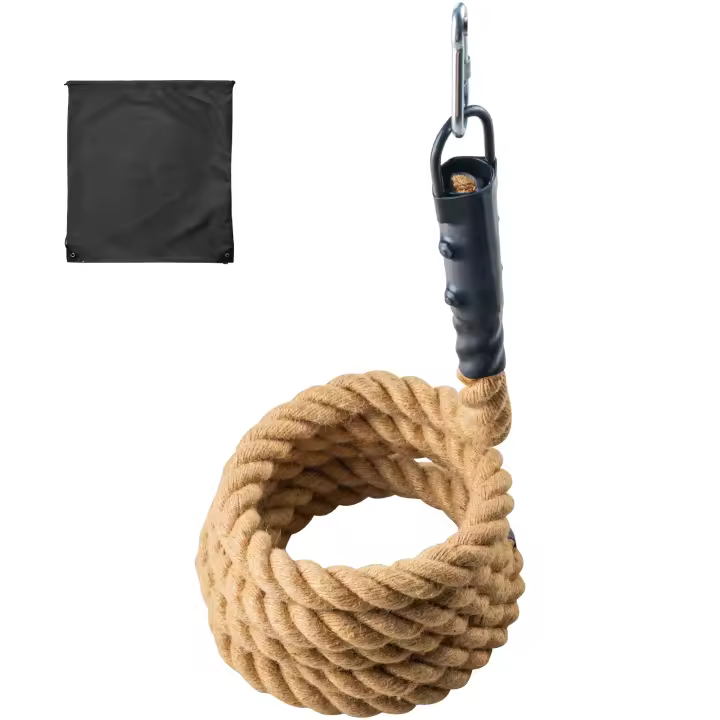 SucceBuy Cuerda de escalada para gimnasio, cuerda de entrenamiento físico para gimnasio, cuerda de ejercicio de 1,5 "de diámetro y 15 pies de longitud - 1
