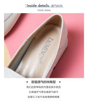 Mocasines de mujer con plataforma interior para aumentar la altura, puntera cuadrada, boca poco profunda, tacón grueso y suela suave. - details 4