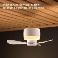Ventiladores de techo portátiles con gancho para colgar, ventilador eléctrico LED silencioso inalámbrico, recargable por USB con luz nocturna, ventilador para tienda de campaña - details 3