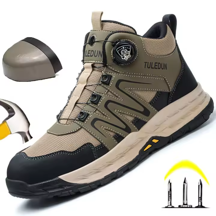 Zapatos de Seguridad para Hombres Botas de Trabajo Indestructibles con Punta de Acero - 1