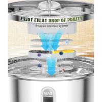 Fuente de agua para gatos de acero inoxidable, fuente para beber para gatos de 3,2 L, fuente de agua para mascotas para gatos de interior, dispensador de agua sin BPA con 2 modos de flujo, fuente con pico para gatos y perros - details 3