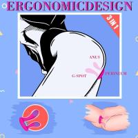 Leten 3 en 1 ropa Invisible bragas vibrador parejas 9 modos potente punto G Vagina ano estimulación del perineo juguete sexual para mujeres tienda - details 2