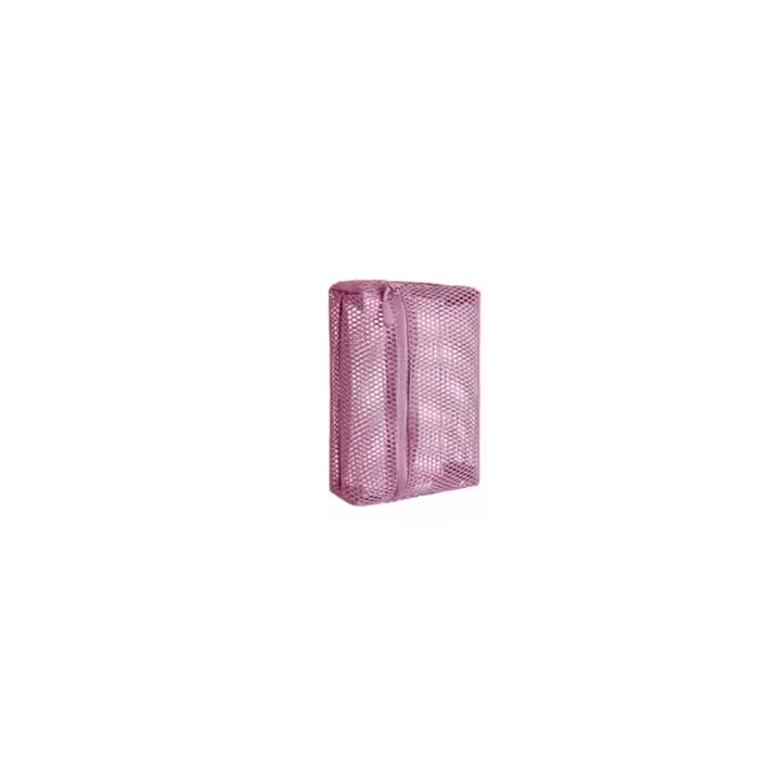 Bolsa de maquillaje de malla con cremallera informal, bolsa de lápiz labial, bolsa de lavado, bolsa de cosméticos de malla, bolsa de aseo de almacenamiento ligera de secado rápido, viaje - 1