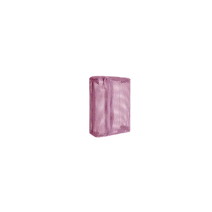 Bolsa de maquillaje de malla con cremallera informal, bolsa de lápiz labial, bolsa de lavado, bolsa de cosméticos de malla, bolsa de aseo de almacenamiento ligera de secado rápido, viaje - 1