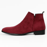 Botas Chelsea para hombre, cabeza cuadrada pequeña, zapatos para hombre, botas cortas de moda versátil, botines - details 5