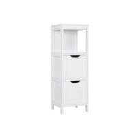 2 Puertas Armario de 4 Niveles para Zapatos Mueble Auxiliar con Cajón y Estantes Ajustables para Entrada de Salón 78 x 37 x 86 cm Blanco - details 5