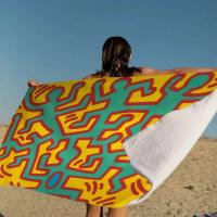 Keiths Haring Beach para niños, baño personalizado, piscina, vacaciones, toalla de picnic, regalo de fiesta - details 11