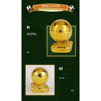 Trofeo de Bola Dorada Modelo de Atleta de Fútbol Electroplateado Copa de Fútbol de Resina para Coleccionistas Regalo de Recuerdo Único - details 4