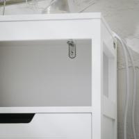 Armario de Suelo para baño Mueble Columna de baño con 2 Cajones y 1 Estantes Blanco 30 x 30 x 89 cm Blanco - details 30