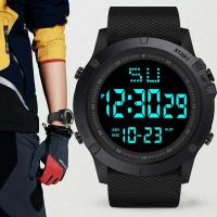 Reloj electrónico deportivo multifunción para hombre, deportivo militar, resistente al agua, luminoso, LED, Digital, con esfera grande, para estudiantes - details 0