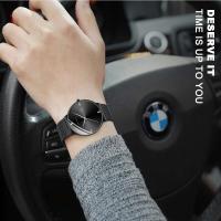 Reloj de Negocios Elegante de Acero Inoxidable Resistente al Agua, Movimiento de Cuarzo, Correa de Cuero Marca Superior - details 3