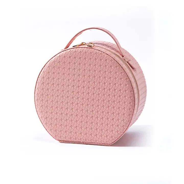 Estuche de maquillaje portátil con luces, divisores ajustables, organizador de artículos de tocador de viaje de cuero PU, 3 modos de iluminación de Color, cierre de cremallera - 1