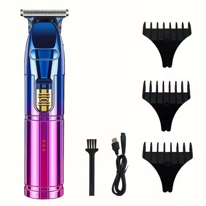 Afeitadora de barba profesional para hombres, máquina de corte de pelo, recortadora de precisión, recortadora de pelo inalámbrica, recortadora de hoja en T de espacio cero - 1