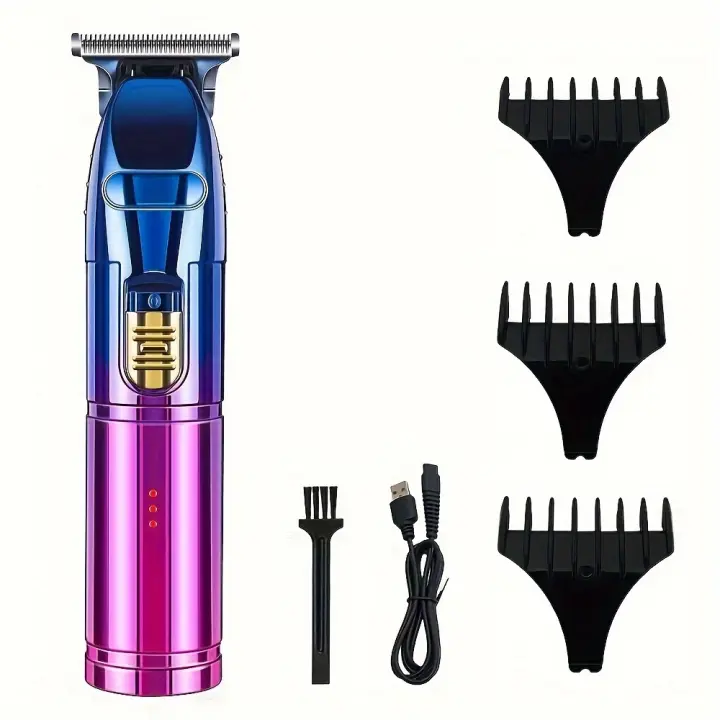 Afeitadora de barba profesional para hombres, máquina de corte de pelo, recortadora de precisión, recortadora de pelo inalámbrica, recortadora de hoja en T de espacio cero - 1