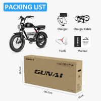 GUNAI-T bicicleta eléctrica para adultos 1000W bicicleta eléctrica de carretera 48V 21Ah Fatbike MTB E-bike 20 "bicicleta eléctrica de montaña 60 KM/H velocidad máxima - details 8