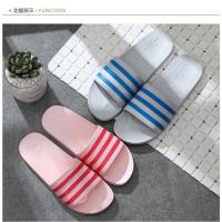 Zapatillas Unisex para mujer, nuevas zapatillas coloridas a rayas, talla 36-45 para hombre, sandalias de playa para parejas, zapatillas planas antideslizantes de PVC para el baño del hogar - details 1
