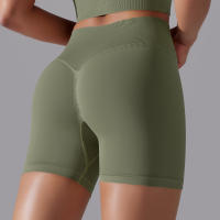 Pantalones cortos deportivos de secado rápido para mujer, glúteos, sin costuras, para ciclismo cómodo y entrenamiento de gimnasio - details 3