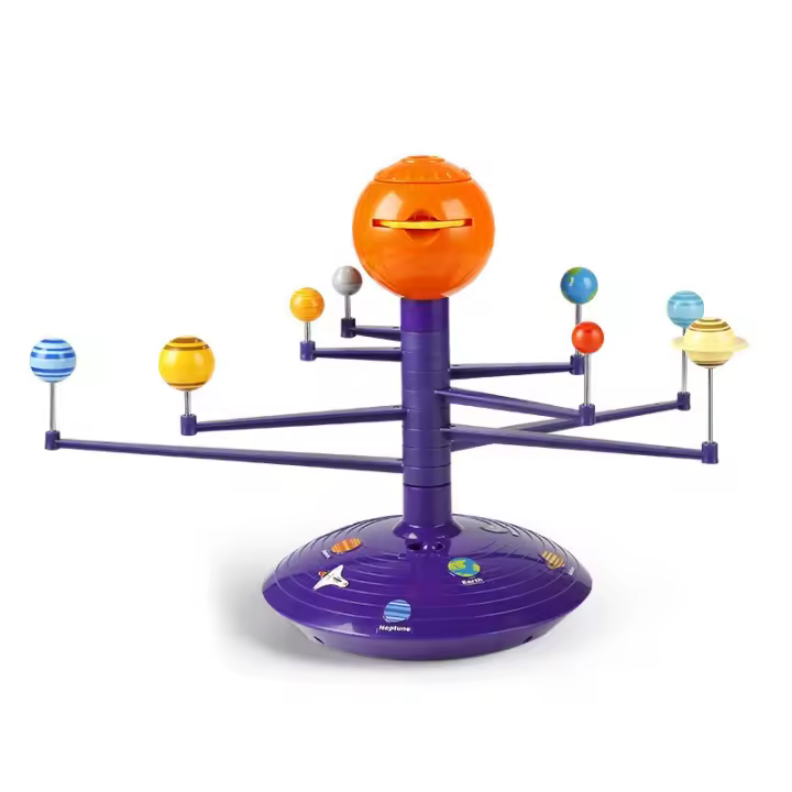 Sistema Solar para niños, Kit de modelo de sistema Solar de astronomía parlante, proyector de planetario, juguetes Stem con 8 planetas - 1