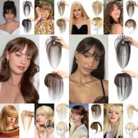 Extensiones de cabello con flequillo para mujer, 4x6/5x7, 100% de cabello humano, flequillo tenue 3D, Clip para pérdida de cabello, piezas de cabello con flecos - details 1