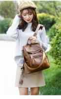 Mochila antirrobo de cuero vintage suave para mujer, mochila de trabajo de gran capacidad, bolso de hombro informal para mujer - details 13