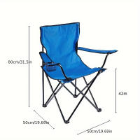 Silla Plegable De Ocio Al Aire Libre, Silla Plegable Portátil Con Reposabrazos Para Pesca, Camping Y Playa - details 9