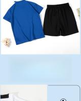Conjunto de ropa y pantalones cortos de secado rápido para niños, ropa deportiva informal, estampado de texto, Verano - details 7