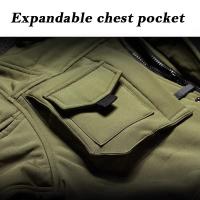 Chaqueta de Moto Táctica de Piel de Tiburón Abrigo de Invierno Impermeable, Cálido, Multipolquera para Hombres Ideal para Salir de Casa - details 15