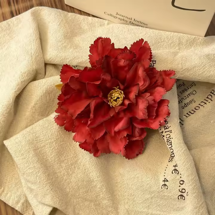 Pinza para el pelo de flor de tela, Clip de pico de pato de estilo coreano, tocado con horquillas, accesorios para el cabello femenino, pinza para el pelo de estilo bohemio - 1