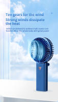 Mini ventilador de escritorio con pantalla digital - Ventilador portátil con carga USB para el hogar, la oficina, los viajes - Ventilador personal de viento fuerte con 10 configuraciones de velocidad - details 4