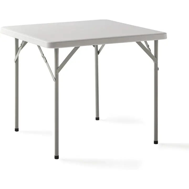 Mesa Plegable Portátil Multifuncional, 84x84x74cm, Cuadrada, Blanco - 1