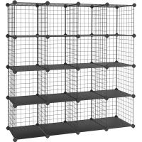 16 Compartimentos, Mueble de Metal ilustres, Armario, Organizador, Color Negro - details 0