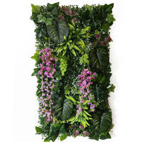 HUATIAN Pantalla de Pared de Hierba Artificial 50cmX100cm Decoración de Habitación Tropical - details 11