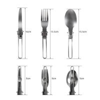 Juego de Utensilios Planchados de Acero Inoxidable Portátil Garfo, Cuchillo, Cola de Picnic para Viajes - details 7