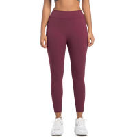 Pantalones deportivos elásticos para mujer, gimnasio con bolsillos, entrenamiento para correr, pantalones altos SexIs Belta, levantamiento de glúteos de Color sólido - details 35