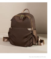 Bolso trasero para mujer, mochila antirrobo, bolsos estéticos de tendencia informal para mujer, bolsa de libros de lona resistente a la suciedad de Color café, resistente al desgaste - details 19