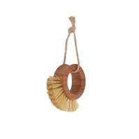 Diseño de disco de cerdas de coco 2 en 1, utilizado para el cuidado de ollas de fondo plano en el hogar, cepillo de limpieza de frutas y verduras de doble propósito - details 2