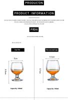2 uds europeo XO whisky vino cola Brandy cerveza Vodka Margaret copa gran barriga copa coñac Bar Drinkware - details 1