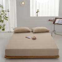 Bonenjoy-sábanas ajustadas de Color sólido, Funda de colchón suave, Sábana elástica, ropa de cama para el hogar, sin funda de almohada, 1 unidad - details 3