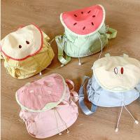 Mochila con cordón para exteriores de estilo coreano, mochila de nailon de fruta de Color dopamina para viaje, bolsa de libros de gran capacidad, bolso de hombro para senderismo - details 24