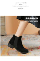 Chelsea botas cortas de cuero suave redondo Martin botas coreanas pequeñas botas de tobillo - details 11